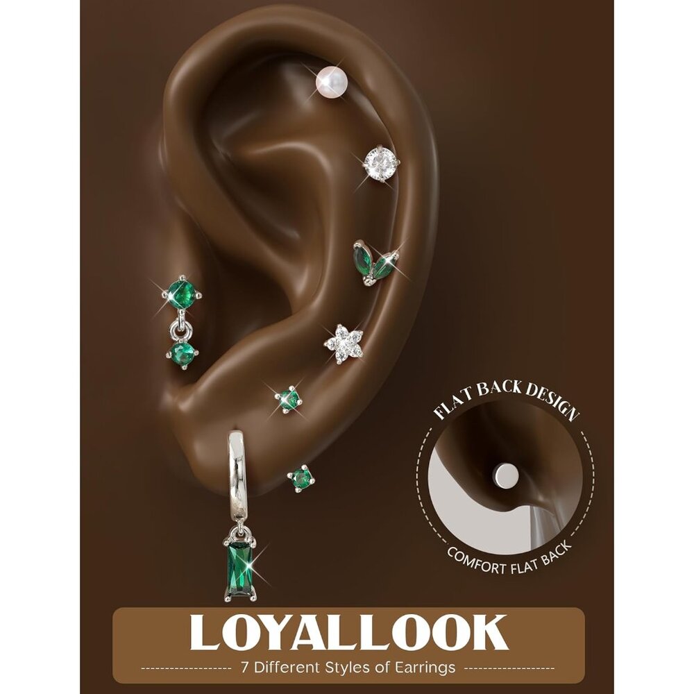 Comfortable Flat Back Stud Earrings For Sensitive… - image 6